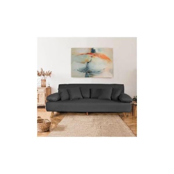 j Le Quai Des Affaires Tromso Canapé Convertible – Gris chiné