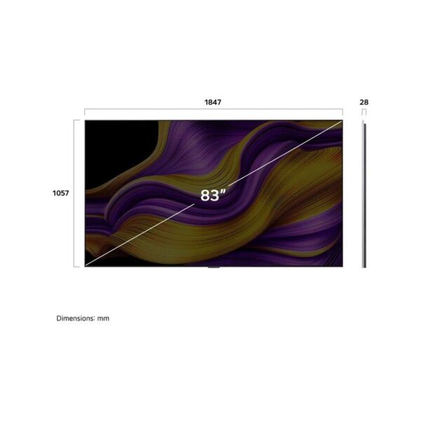 TV OLED Evo 4K LG OLED83G5 2025 – 210cm avec support mural inclus