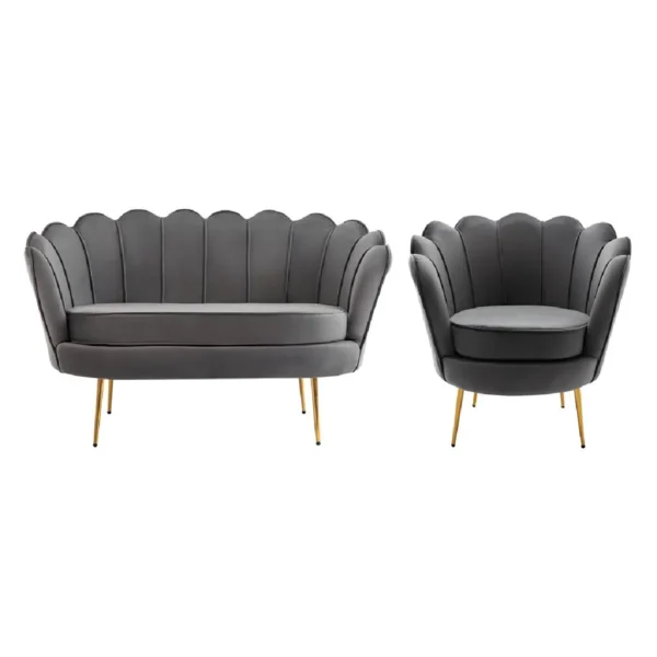 nnn Pascal Morabito Canapé DANDELION – Velours anthracite