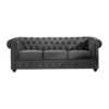 ooo VENTE-UNIQUE CHESTERFIELD – Velours anthracite