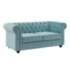 pp VENTE-UNIQUE CHESTERFIELD – Velours bleu pastel
