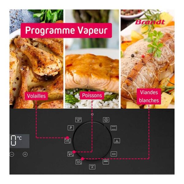 Four encastrable brandt à chaleur tournante bfp7554bb