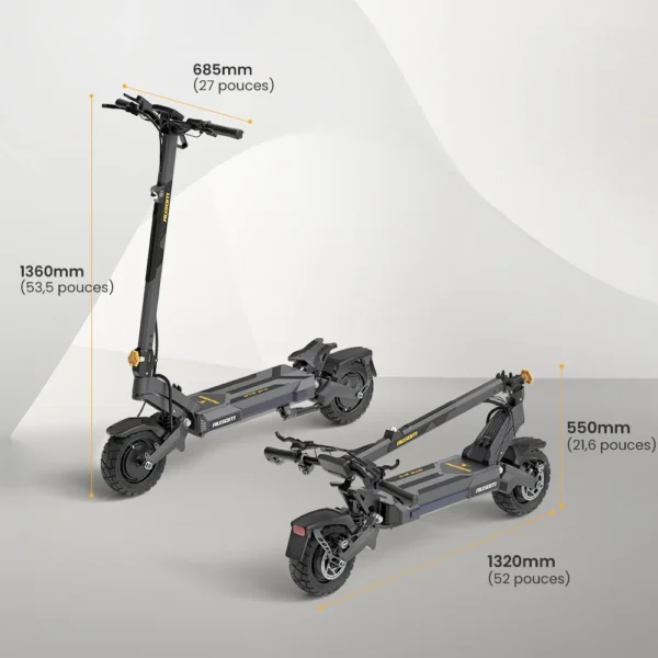 Trottinette électrique Ausom DT2 Pro / Vitesse maximale de 68 km/h