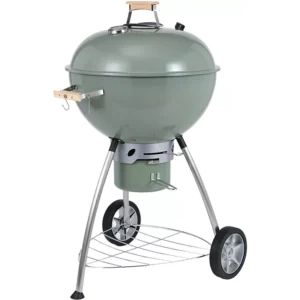 A Barbecue charbon ESSENTIELB EBCK1 vert sur pieds 55 cm