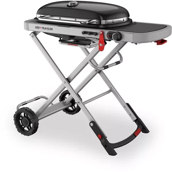 Barbecue gaz WEBER Traveler Black sur chariot, 63.5x34.3 cmcm