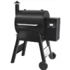 Barbecue pellet TRAEGER Pro 575 noir sur chariot, grille haute 56x18 cm, grille basse 56x48 cm