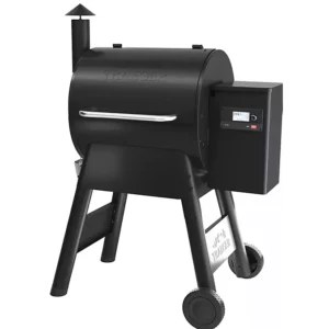 Barbecue pellet TRAEGER Pro 575 noir sur chariot, grille haute 56x18 cm, grille basse 56x48 cm
