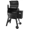 Barbecue pellet TRAEGER Pro 575 noir sur chariot, grille haute 56x18 cm, grille basse 56x48 cm