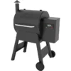 Barbecue pellet TRAEGER Pro 575 noir sur chariot, grille haute 56x18 cm, grille basse 56x48 cm