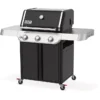 CC Barbecue gaz WEBER Genesis E-315 noir inox 3 brûleurs sur chariot, 68x48 cm