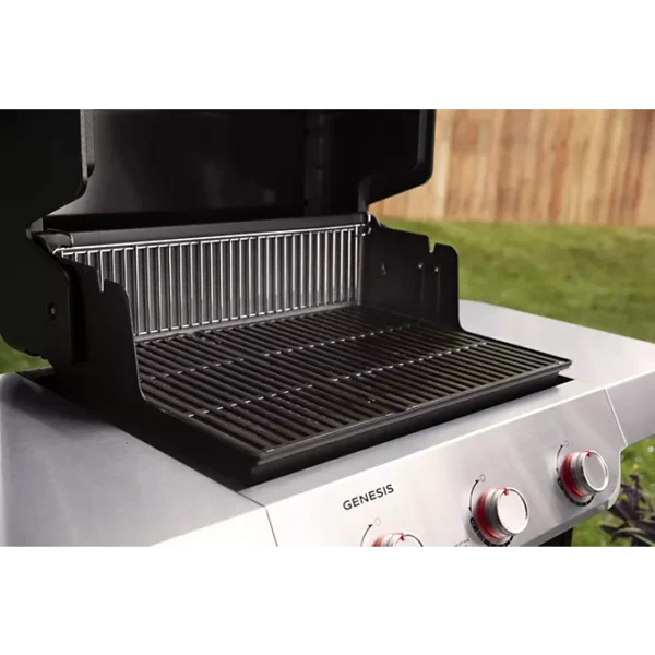 CCC Barbecue gaz WEBER Genesis E-315 noir inox 3 brûleurs sur chariot, 68x48 cm