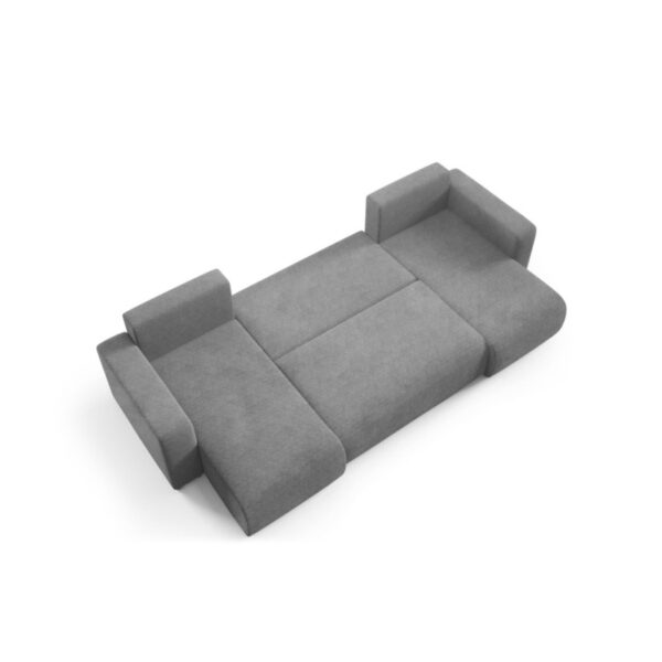 Canapé d’angle panoramique convertible LAVIA Tissu Anti tâche hydrophobe Doux au Toucher