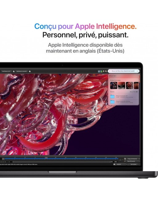 MacBook Pro 16" M4 Pro 24 Go RAM 512 Go SSD CPU 14 cœurs GPU 20 cœurs Noir Sidéral