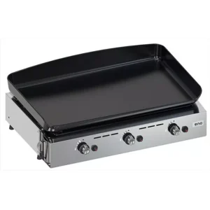 E Plancha gaz ENO Initial 65 Inox 3 brûleurs à poser, 62x36 cm