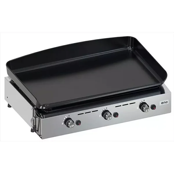 E Plancha gaz ENO Initial 65 Inox 3 brûleurs à poser, 62x36 cm
