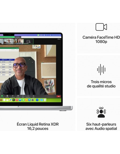 EEE MacBook Pro 16" M3 Max 36 Go RAM 1 To SSD CPU 14 cœurs GPU 30 cœurs Argent Nouveau