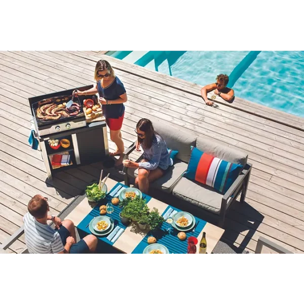 Plancha gaz LE MARQUIER Signature Allure 260 Duo 2 brûleurs à poser, 60x40 cm