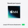 MacBook Air 13'' M4 16 Go RAM 256 Go SSD CPU 10 cœurs GPU 8 cœurs Argent Nouveau