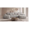 Canapé d'angle Panoramique convertible BELUGIA en tissu anti tâche hydrophobe
