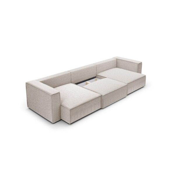 Canapé d'angle en U Convertible MONIYA en velours côtelé