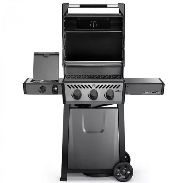 KK Barbecue gaz NAPOLEON Freestyle 3 bruleurs + 1 rechaud plat sur chariot, 51x45 cm