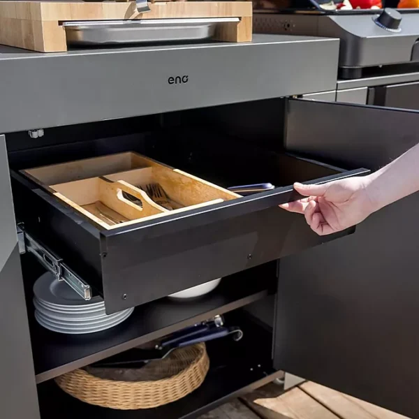 Cuisine extérieure ENO Tiroir MODULO Noir