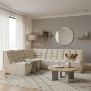 Canapé modulable LAZIA 5 places – Tissu hydrophobe