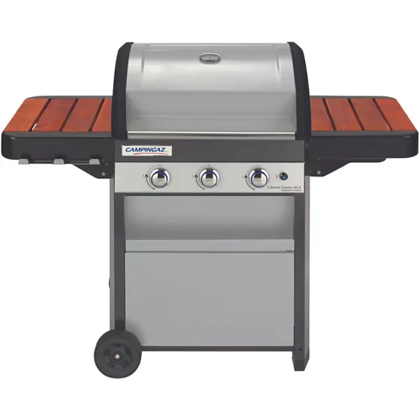 Barbecue gaz CAMPINGAZ 3 SERIES CLASSIC WLX inox 3 brûleurs sur chariot, 61x45 cm