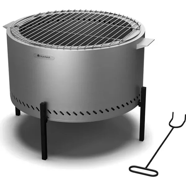 M Brasero BLUMFELDT Ignite Pure sans fumée grill acier inox