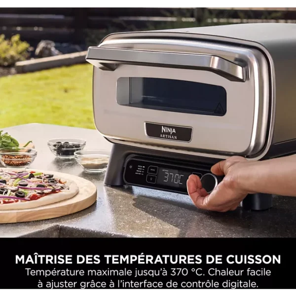 Four à pizza électrique NINJA MO201EU inox noir pizza 30 cm, fonction air fryer, thermostat digital 4,7/5 (15)