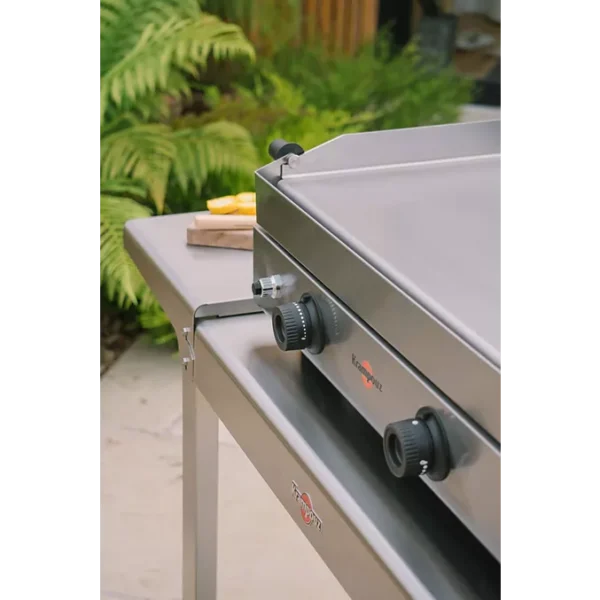 UUUU Plancha gaz KRAMPOUZ SAVEUR inox 2 brûleurs à poser, 64x34 cm