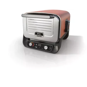 Four à pizza électrique NINJA Woodfire OO101EU orange inox, 1 pizza 30 cm, préchauffage 15 min, jusqu'à 370°C