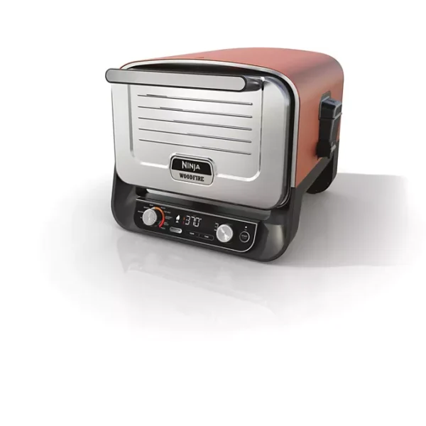 Four à pizza électrique NINJA Woodfire OO101EU orange inox, 1 pizza 30 cm, préchauffage 15 min, jusqu'à 370°C