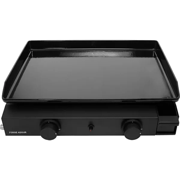 XXX Plancha gaz FORGE ADOUR Base 60 Acier 2 brûleurs à poser, 57.5x37.9 cm