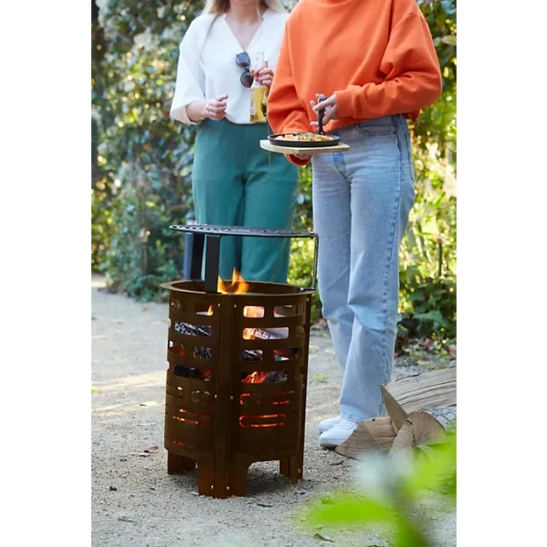 Brasero BARBECOOK Jules avec cendrier en acier corten BC-W