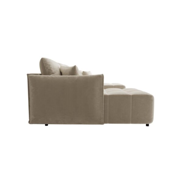 Canapé panoramique convertible en U ONIYA tissu velours – Moderne & Design