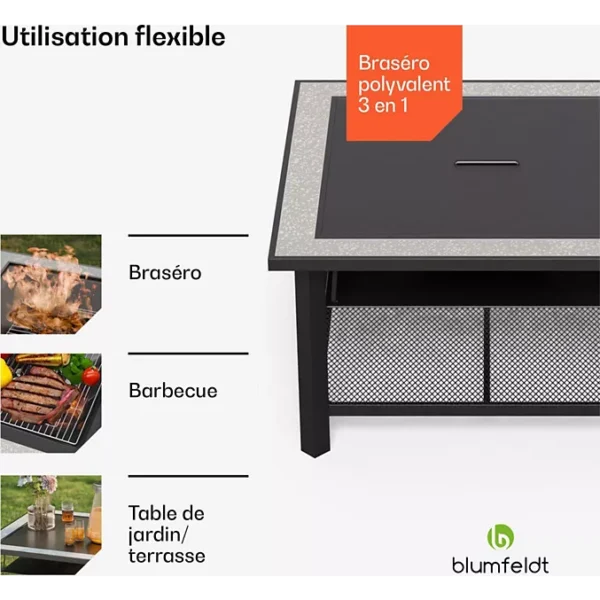 Brasero BLUMFELDT Merano Avanzato 87cm 3en1 grill table