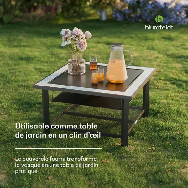 Brasero BLUMFELDT Merano Avanzato 87cm 3en1 grill table