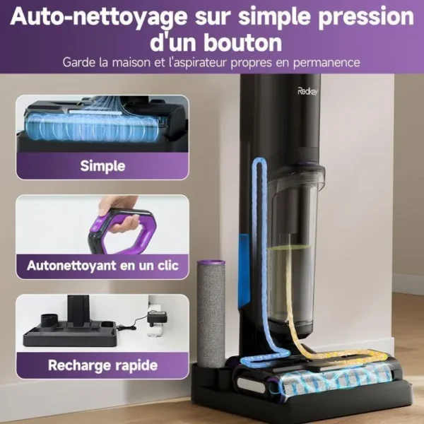 Aspirateur Laveur Sans Fil-Redkey W15