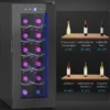 Cave a Vin-CDISPLAY -Réfrigérateur à Vin avec Porte en Verre-silencieux - Peut contenir 12 bouteilles