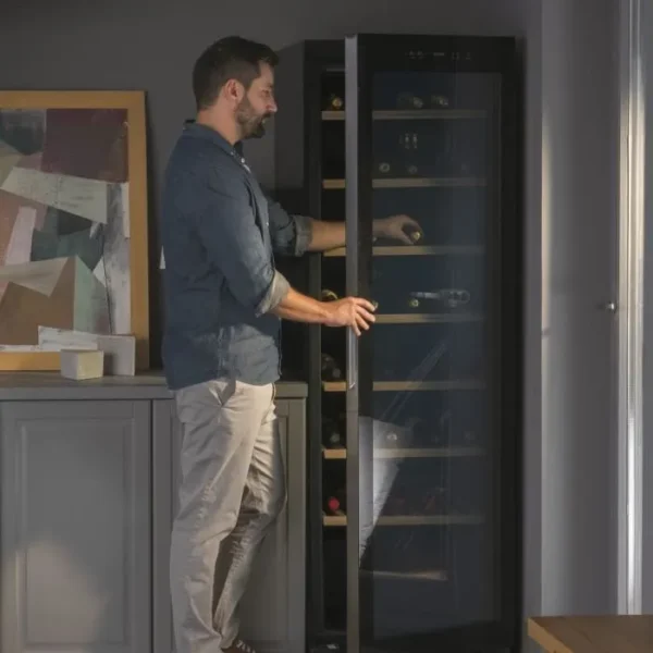 Cave à vin de vieillissement - HAIER HWS188GAE - Pose libre - 188 bouteilles - Mono zone