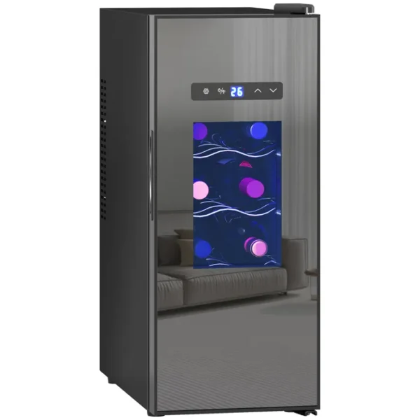 Cave à vin - HOMCOM - 12 bouteille 30L - thermoélectrique double et silencieux 