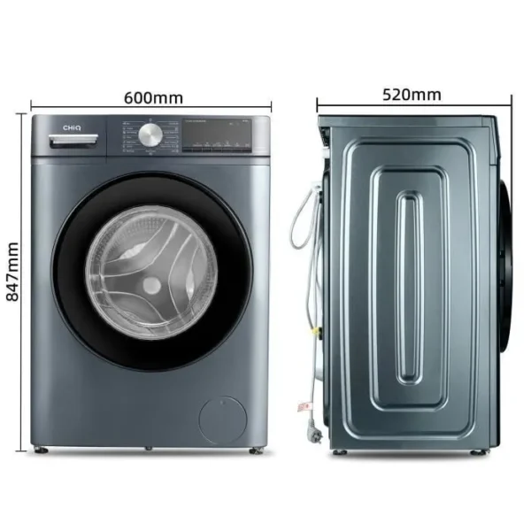 Lave-linge - CHIQ - CFL80-14586IM3XA - Chargement frontal 8 kg - Moteur Inverter - 1400 tr-min