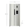 FIRST ONE Réfrigérateur Side by Side 444L FSBS444IX ( 276L + 168L ) - Distributeur d'eau - Couleur Inox