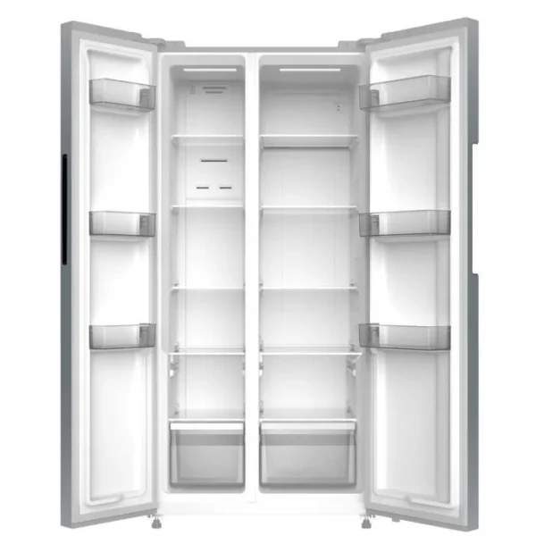 FIRST ONE Réfrigérateur Side by Side 444L FSBS444IX ( 276L + 168L ) - Distributeur d'eau - Couleur Inox