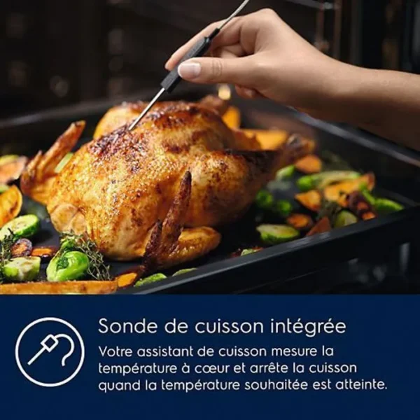 Four Encastrable Pyrolyse - Fonction vapeur - Sonde de cuisson - Classe A + - EOC6P67Z2 Noir