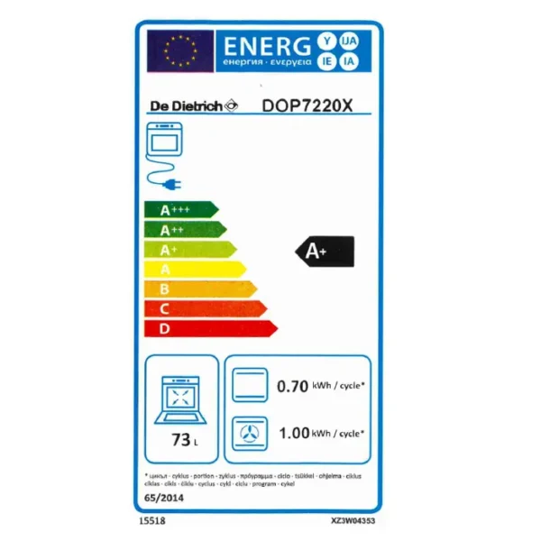 Four intégrable Fascination Collection De Dietrich DOP7220X Inox