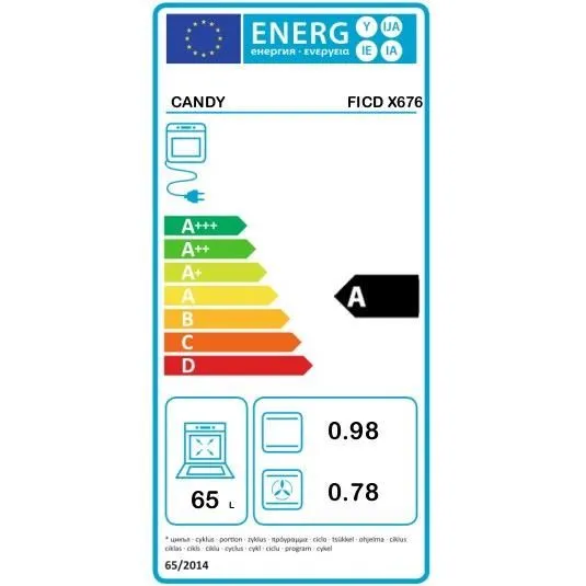 four-pyrolyse-chaleur-tournante-candy-ficd-x676 (8) Four pyrolyse - Chaleur tournante CANDY FICD X676 - Inox et noir - Classe A