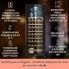 Klarstein Cave à vin 54 bouteilles étagères en bois amovibles porte en verre écran LCD 5 à 18°C Cave à Vin