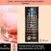 Klarstein Cave à vin 54 bouteilles étagères en bois amovibles porte en verre écran LCD 5 à 18°C Cave à Vin